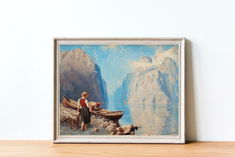 CANVAS ART PRINT Vintage Norwegian Wall Art Print Classic Etsy