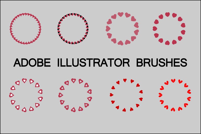 Hearts Adobe Illustrator Brushes Etsy