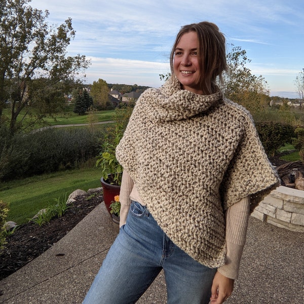 Cowl Poncho - Etsy