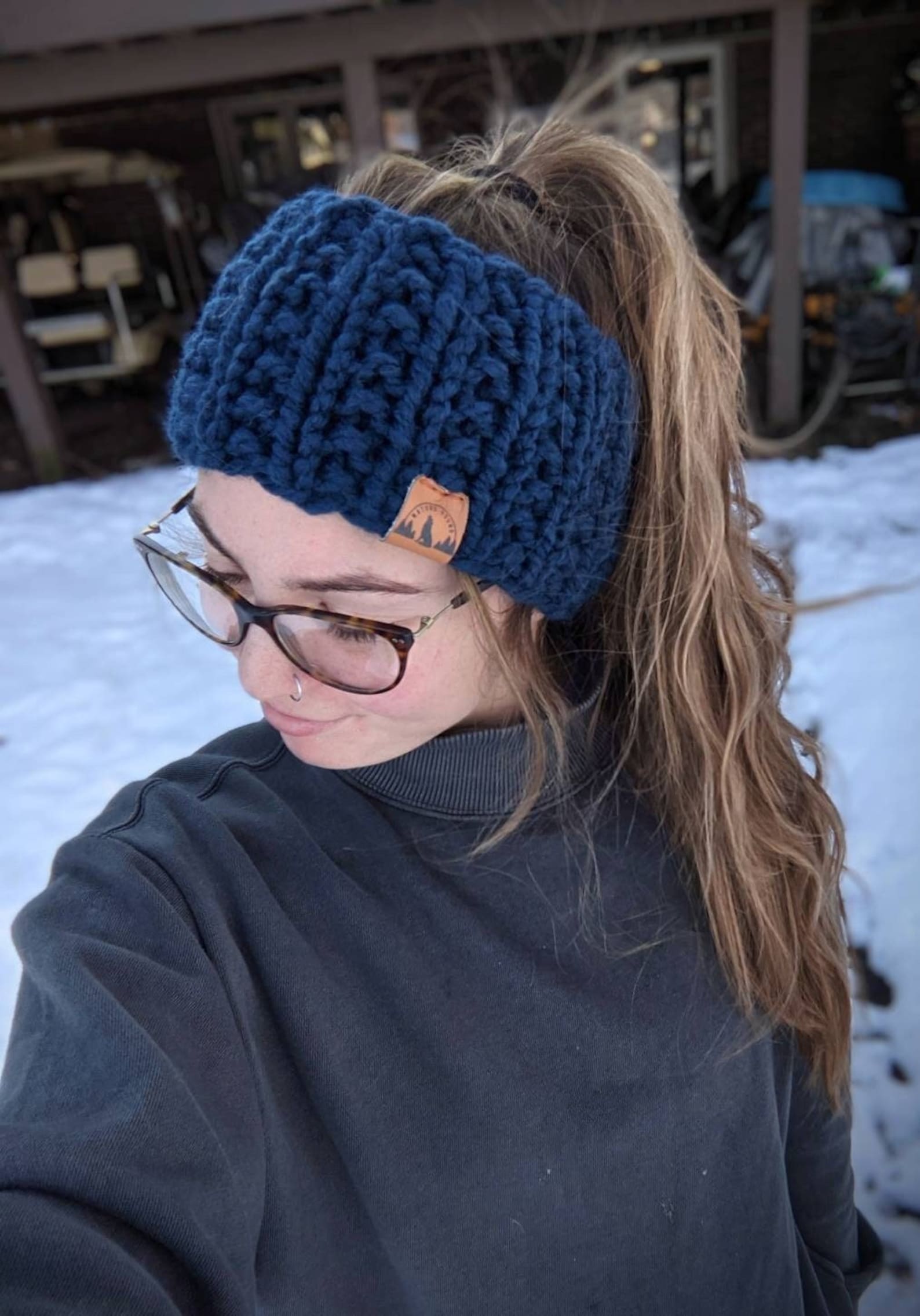 Women's Knitted Headband Chunky Knit Headband Textured Etsy