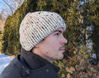 Double Brim Fisherman's Knit Beanie, Shallow Fit Hat, Athletic Fit Hat, Men's Beanie, Women's Knit Beanie, Unisex Fisherman Beanie