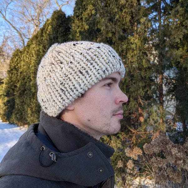 Double Brim Fisherman's Knit Beanie, Shallow Fit Hat, Athletic Fit Hat, Men's Beanie, Women's Knit Beanie, Unisex Fisherman Beanie