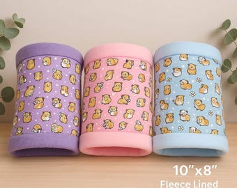 Fleece Guinea Pig Tunnel, Snuggle tunnel , Small Pet Hideaway, fleece tunnel STAY OPEN DESIGN