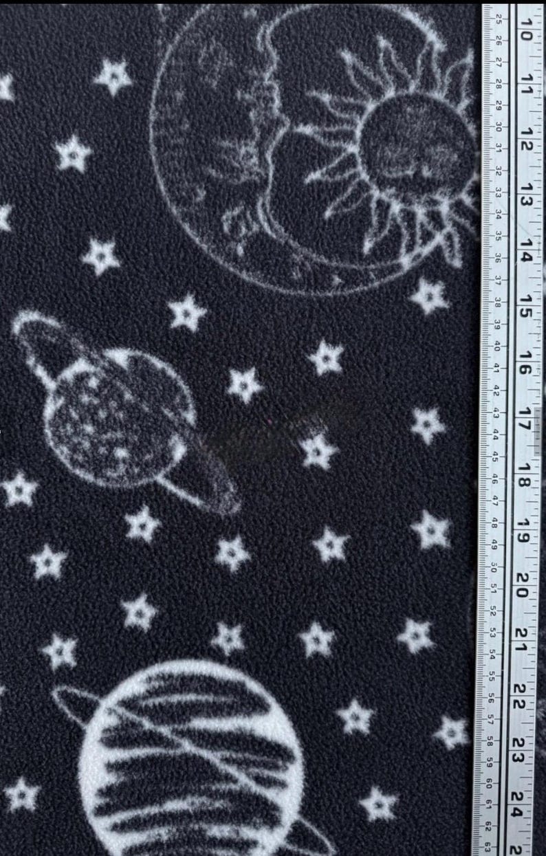 Fleece Cage Liners - Guinea Pig/Small Pet Bedding - custom liners Celestial Black