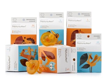 Natursutten SALE Butterfly Round/Orthodontic Pacifier Hevea Natural  Pacifier