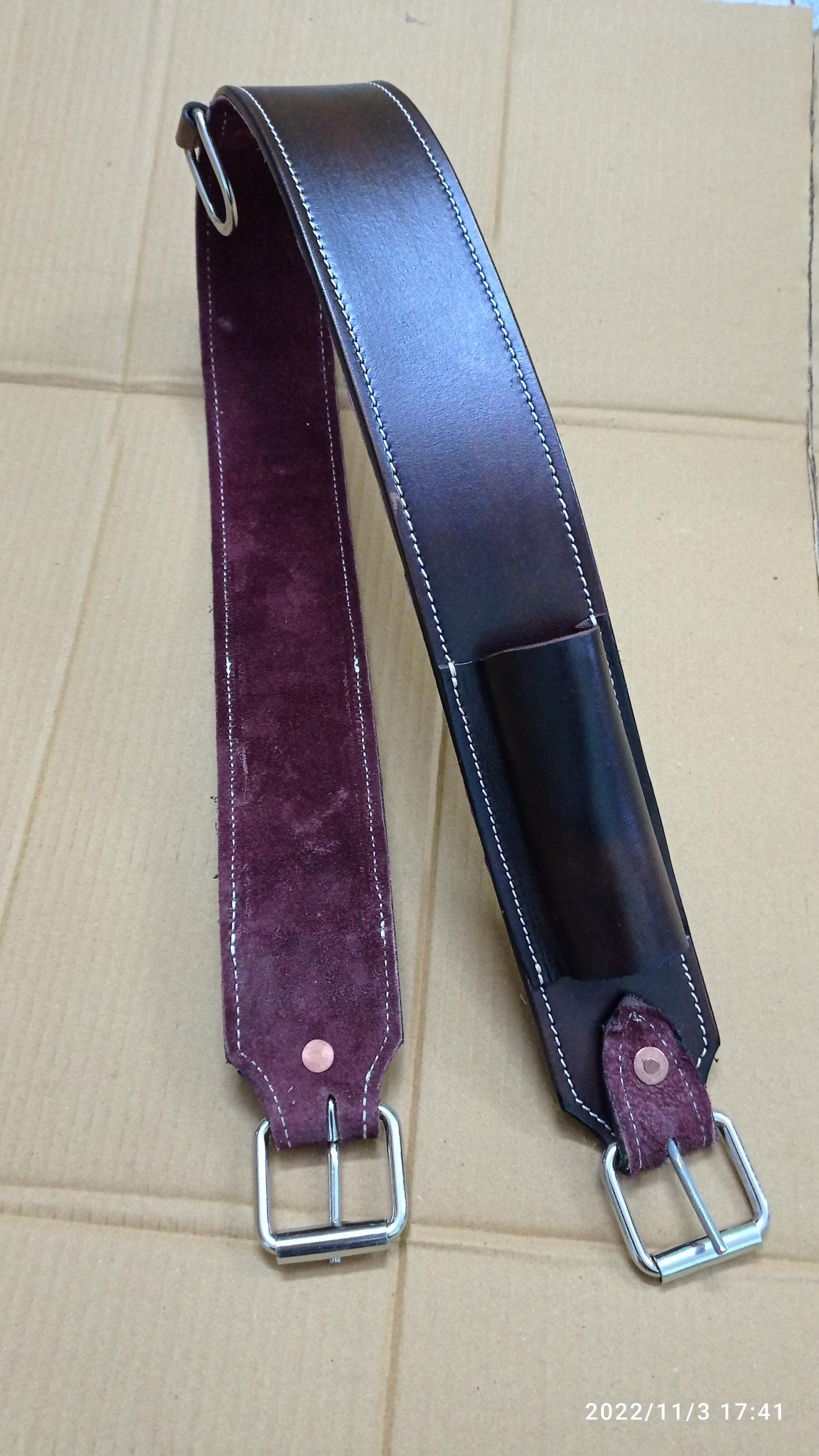 Sangle De Selle Arrière En Cuir Pour Cheval – 4,4 X 61 Cm – Billette De Flanc Occidentale Durable Pour Cavalier