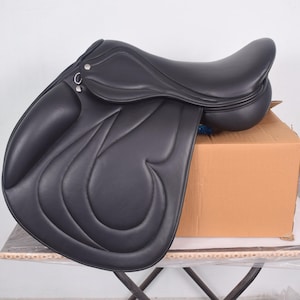 Nieuw echt Engels leren dressuurzadel, maat 15 tot 18 inch