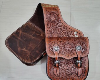 Borsa A Sella Per Cavallo HILASON In Morbida Pelle Marrone – Equitazione Western Regolabile
