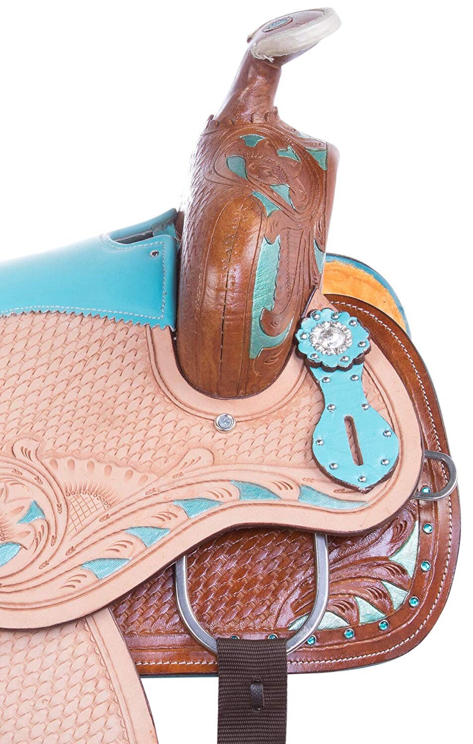 Selle Western Barrel Racing En Cuir - Taille 18", Neuve, Jeu D'attache Inclus