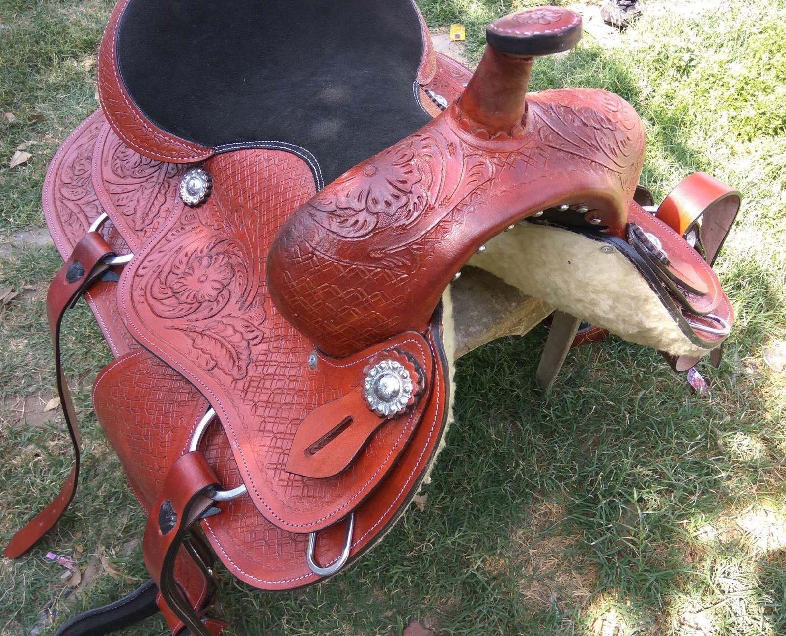 Premium Leather Western Racing Horse Saddle Gaited Bars Padded Etsy