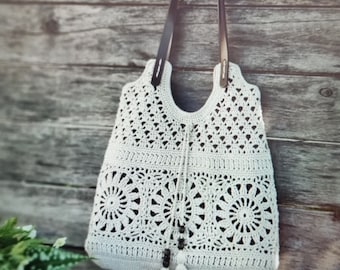 Crochet bag pattern for women Crochet summer handbag instruction Handmade boho purse tutorial PDF crochet pattern bag