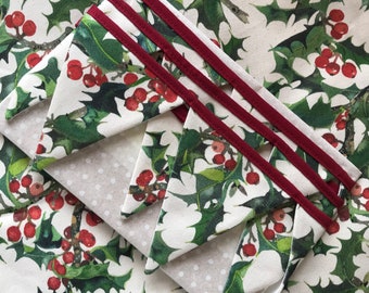 Emma Bridgewater Holly Berry Fabric Garland Bunting Flags Banner