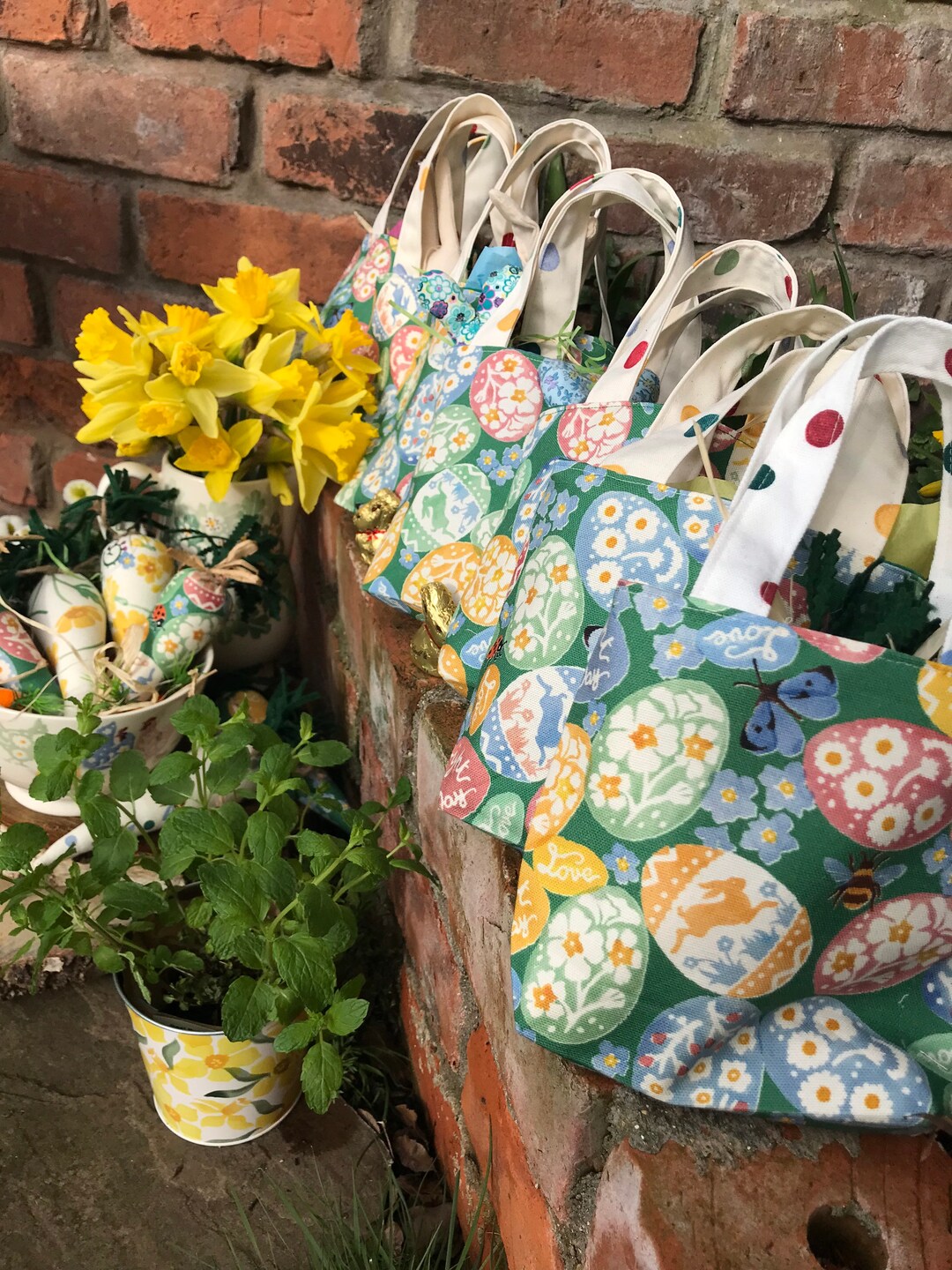 Emma Bridgewater Fabric Easter Favour Egg Hunt Bags Etsy