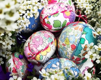 Easter Eggs Liberty Tana Lawn Fabric set of 4