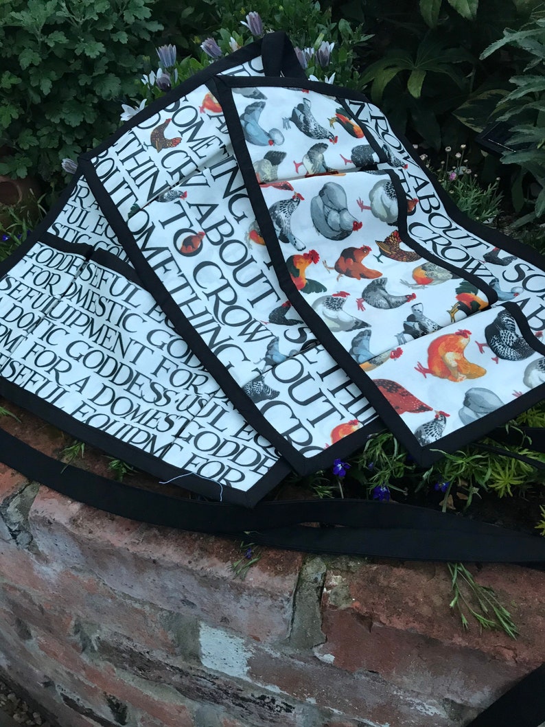Emma Bridgewater Oilcloth Apron Pinny Hens Black Toast Etsy UK