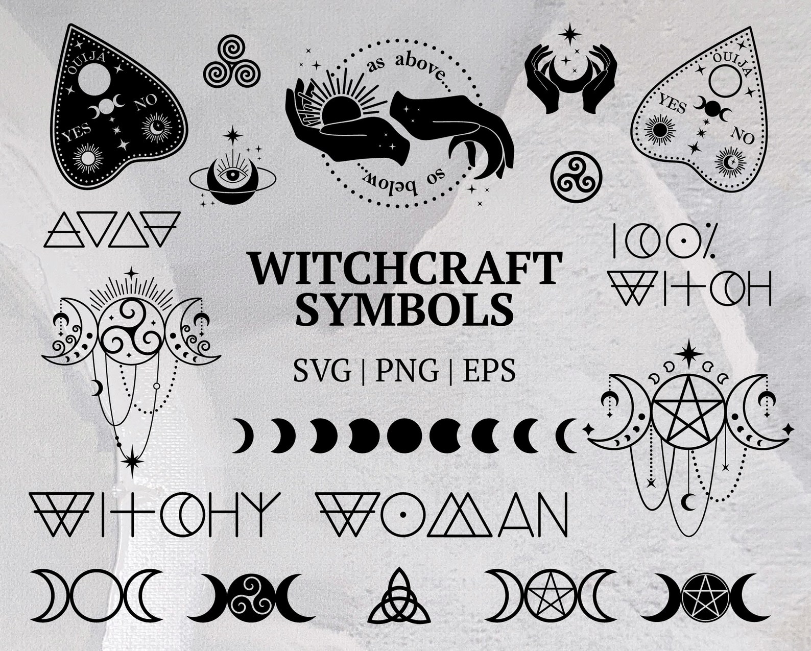 Witch svg Witchcraft svg Witchy Woman svg Celestial SVG | Etsy