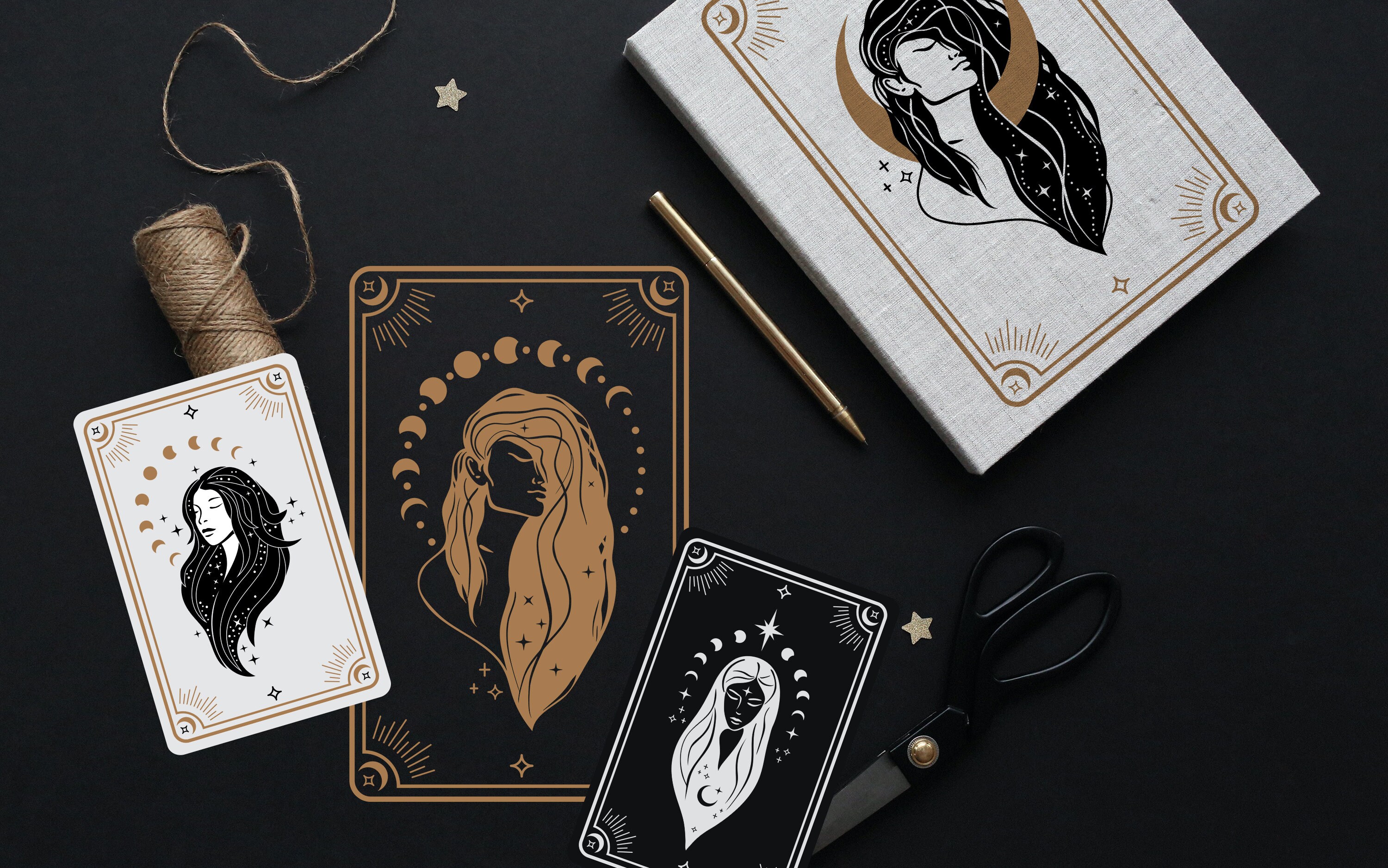 Download Moon Goddess Witch SVG Celestial Goddess SVG Girl with | Etsy