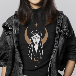 Download Moon Goddess Witch SVG Celestial Goddess SVG Girl with | Etsy