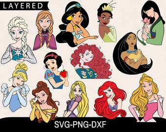 Disney Princess Svg Etsy