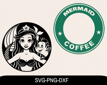 Free Free 209 Little Mermaid Starbucks Cup Svg SVG PNG EPS DXF File