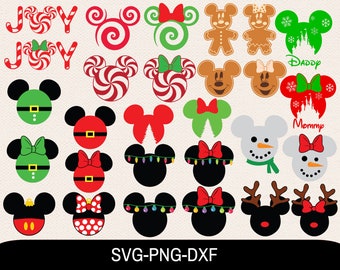 Download Mickey Christmas Svg Etsy
