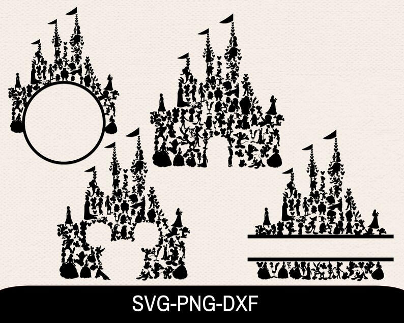 Free Free 223 Monogram Disney Castle Svg SVG PNG EPS DXF File