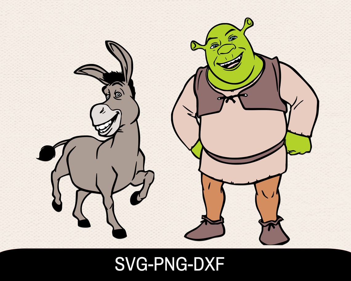 Shrek And Donkey Svg Shrek Svg Donkey Svg Svg For Cricut | Etsy