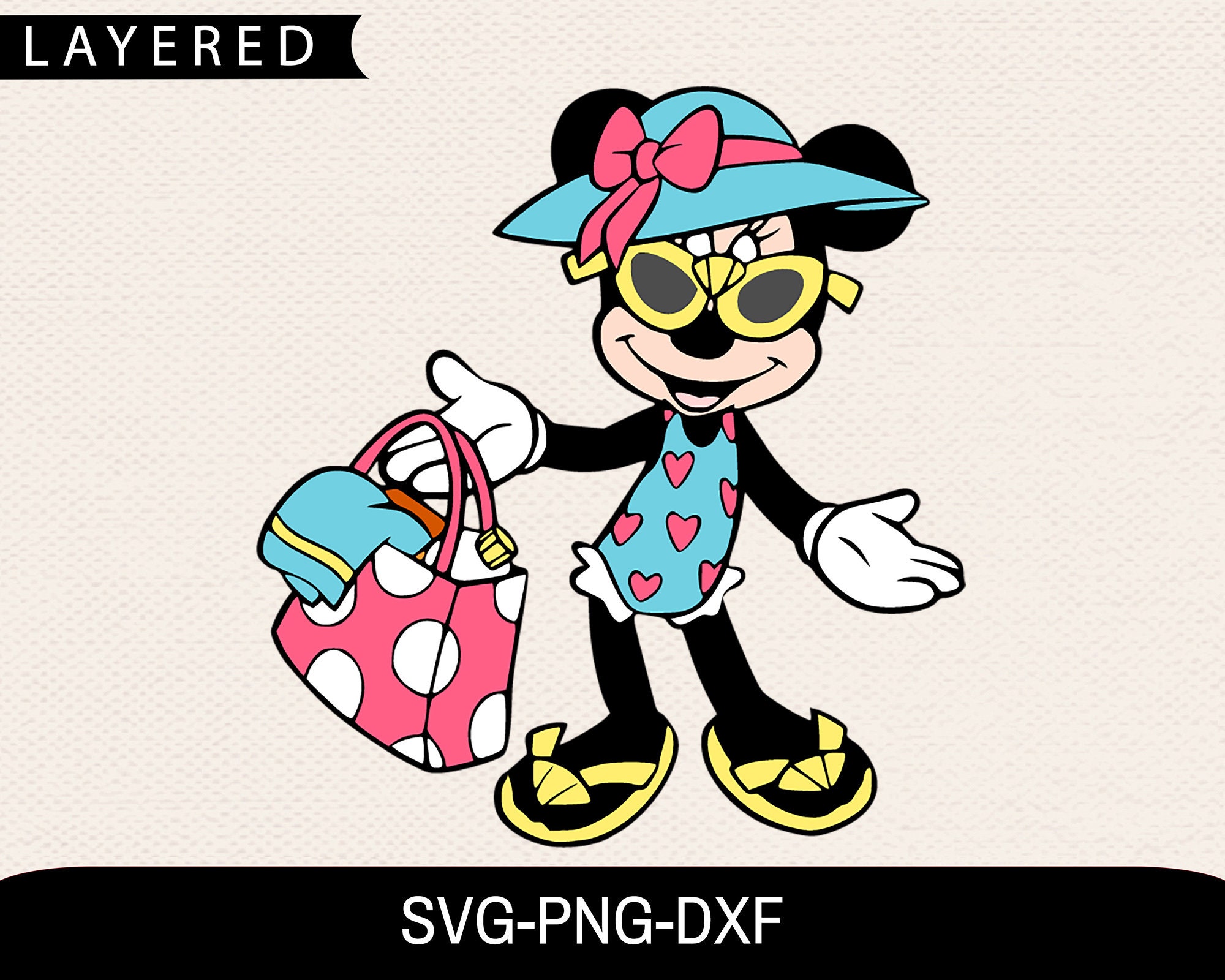 Download Minnie Summer Svg Minnie Svg Cricut Files Disney Svg | Etsy