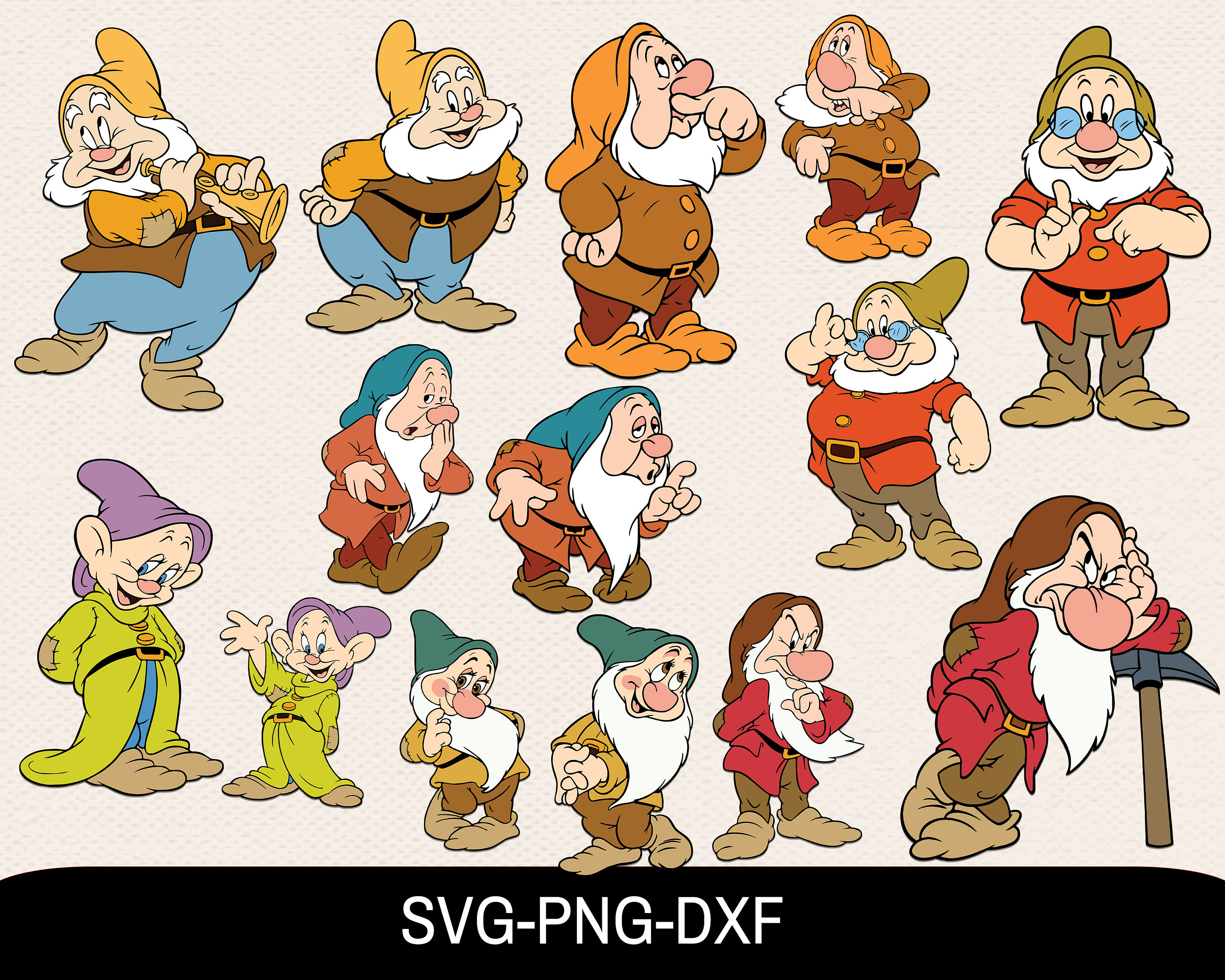 7 Dwarfs Svg Bundle Svg For Cricut Seven Dwarfs Svg Bundle | Etsy