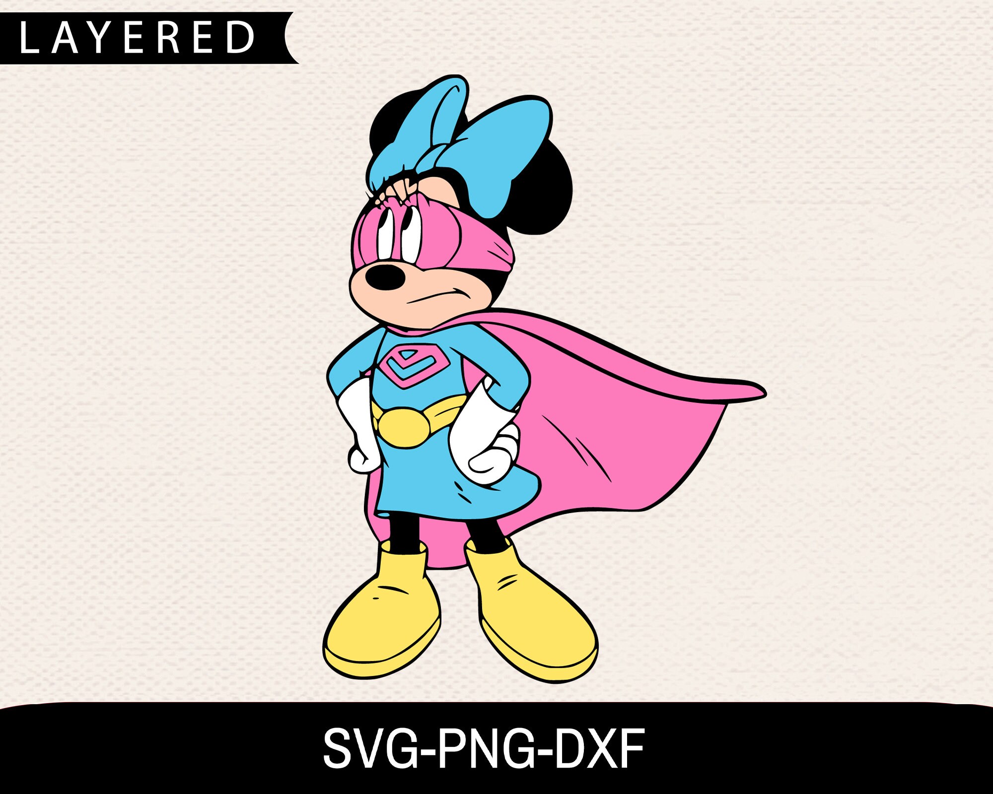 Minnie Superhero Svg Minnie Svg Cricut File Disney Svg Svg | Etsy