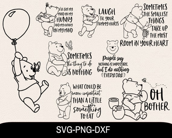 Download Winnie The Pooh Quotes Svg Bundle Svg Files Winnie The Pooh Etsy