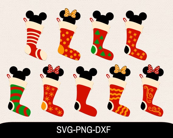 Download Christmas Socks Svg Christmas Svg Bundle Minnie Christmas Etsy