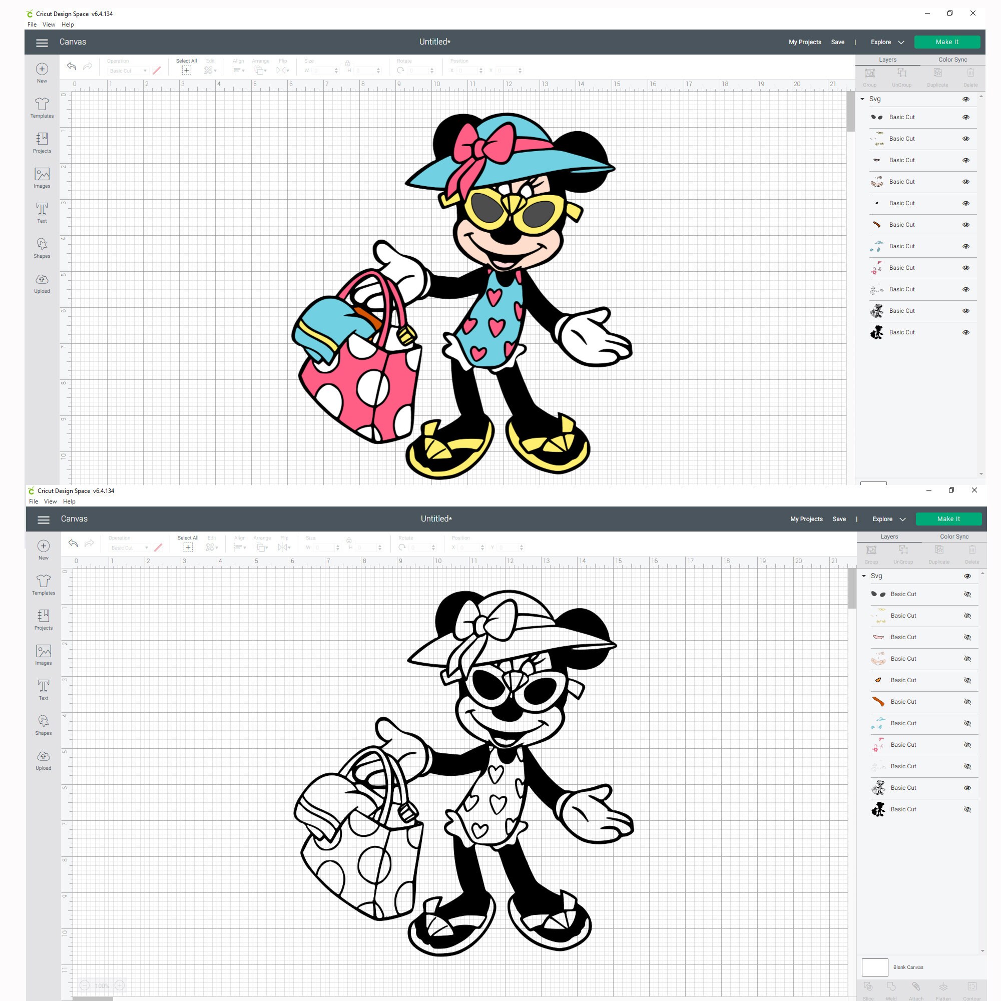 Download Minnie Summer Svg Minnie Svg Cricut Files Disney Svg | Etsy