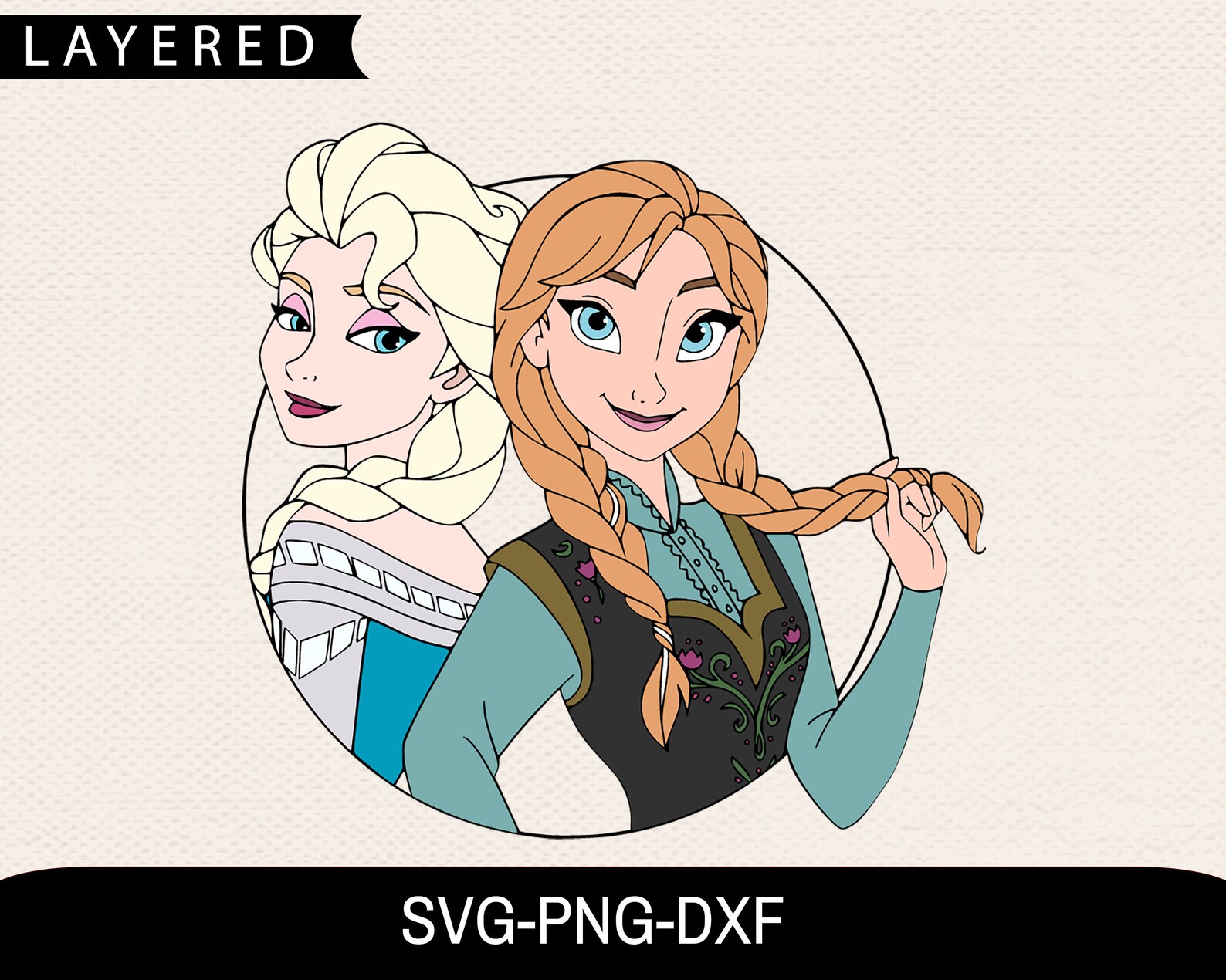 Download Anna And Elsa Svg Frozen Svg Anna Svg Elsa Svg Cricut | Etsy
