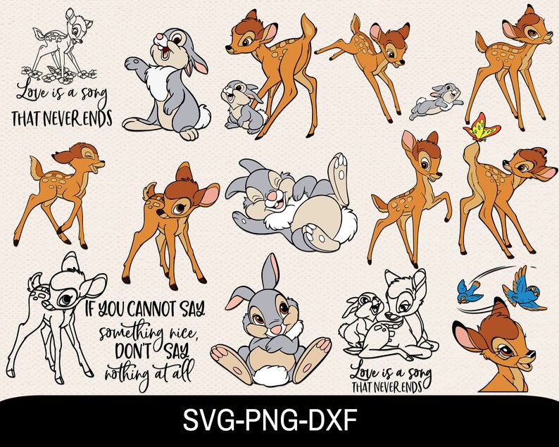 Download Bambi Svg Bundle Bambi Svg Disney Svg Quotes Svg Bundles | Etsy