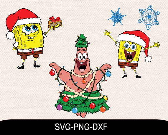 Download Christmas Svg Spongebob Svg Patrick Svg Svg For Cricut Etsy
