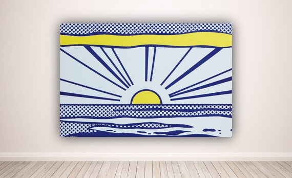 Sunrise Roy Lichtenstein Pop Art Canvas Wall Art Etsy