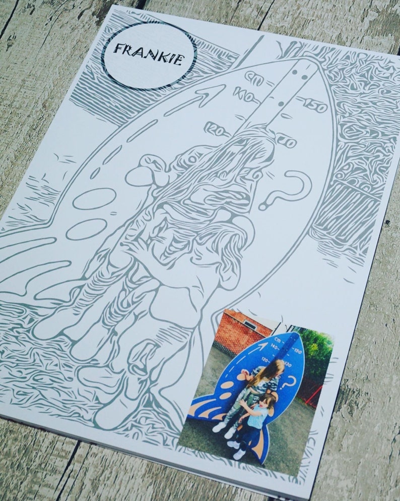 Custom Colouring Book Colour in Your Photos Personalised Etsy UK