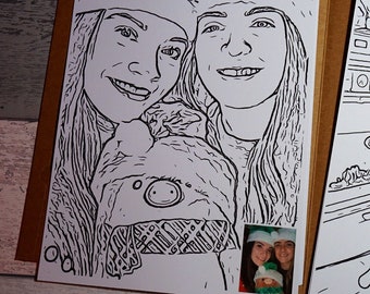 Custom Colouring Book - Colour In Your Photos - Personalised Photos to colour in