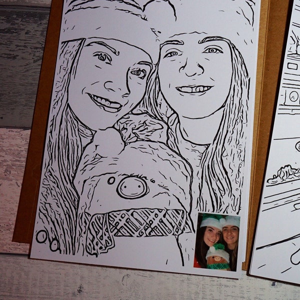 Custom Colouring Book - Colour In Your Photos - Personalised Photos to colour in