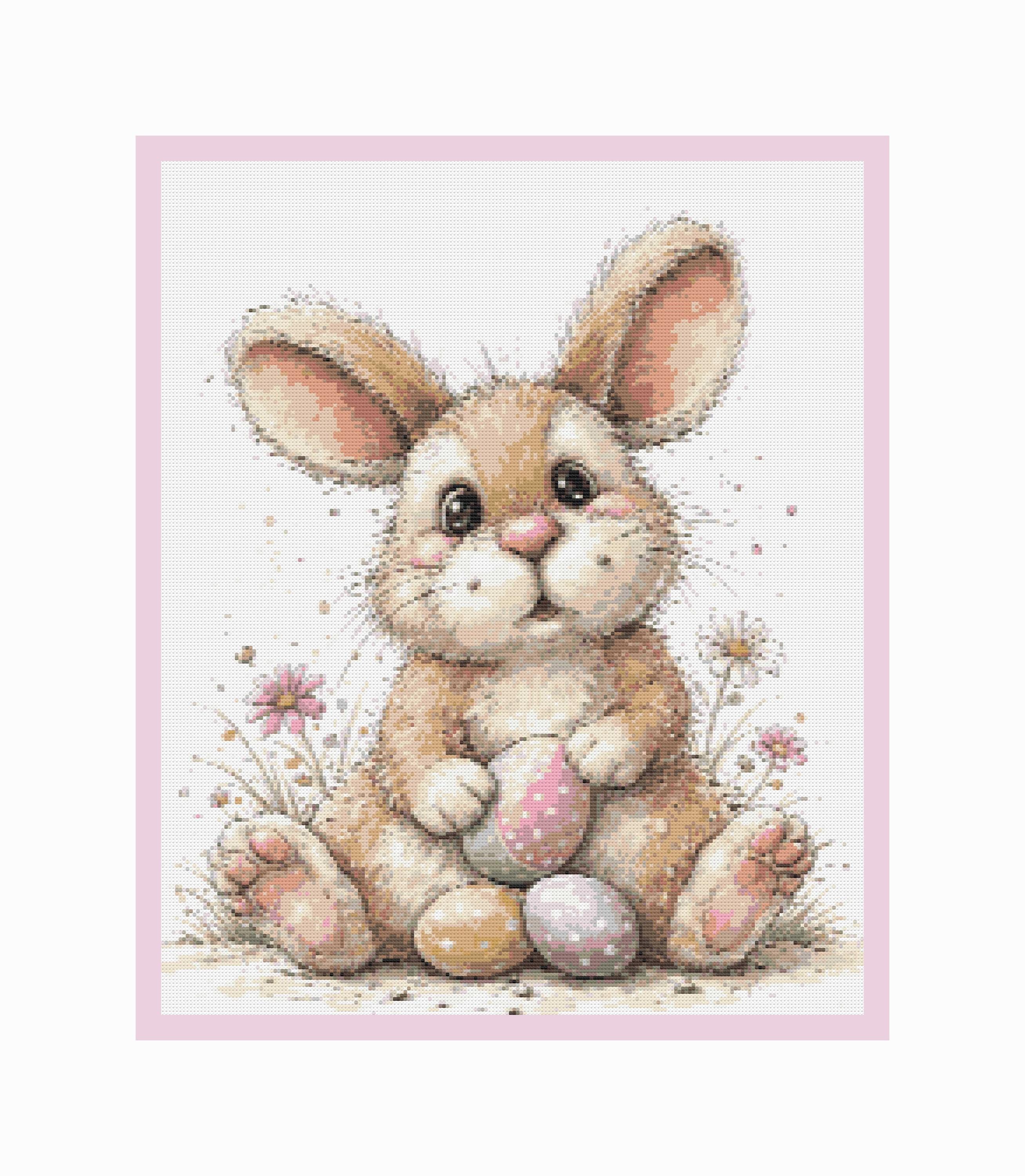 Easter Bunny Cross Stitch Pattern - Etsy