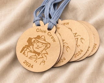 Personalised Wooden Medal: 70mm Custom Award for Events, Clubs or Individuals