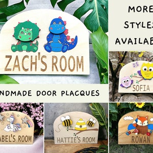Childs Bedroom Door Sign, Room Plaque, Personalised Sign, Nursery Décor, Door Hanger, Personalised Plaque