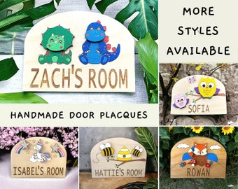 Childs Bedroom Door Sign, Room Plaque, Personalised Sign, Nursery Décor, Door Hanger, Personalised Plaque
