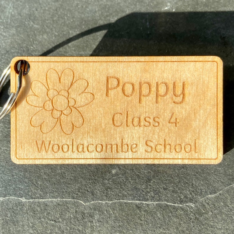 Personalised School Bag Name Tag Book Bag Keyring Etsy UK