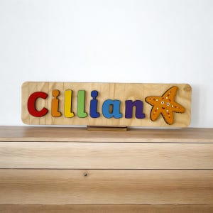 Personalised Wooden Name Puzzle, Montessori Puzzle, Stocking Filler, Name Learning, 1st Birthday, Nursery Decor, Gift
