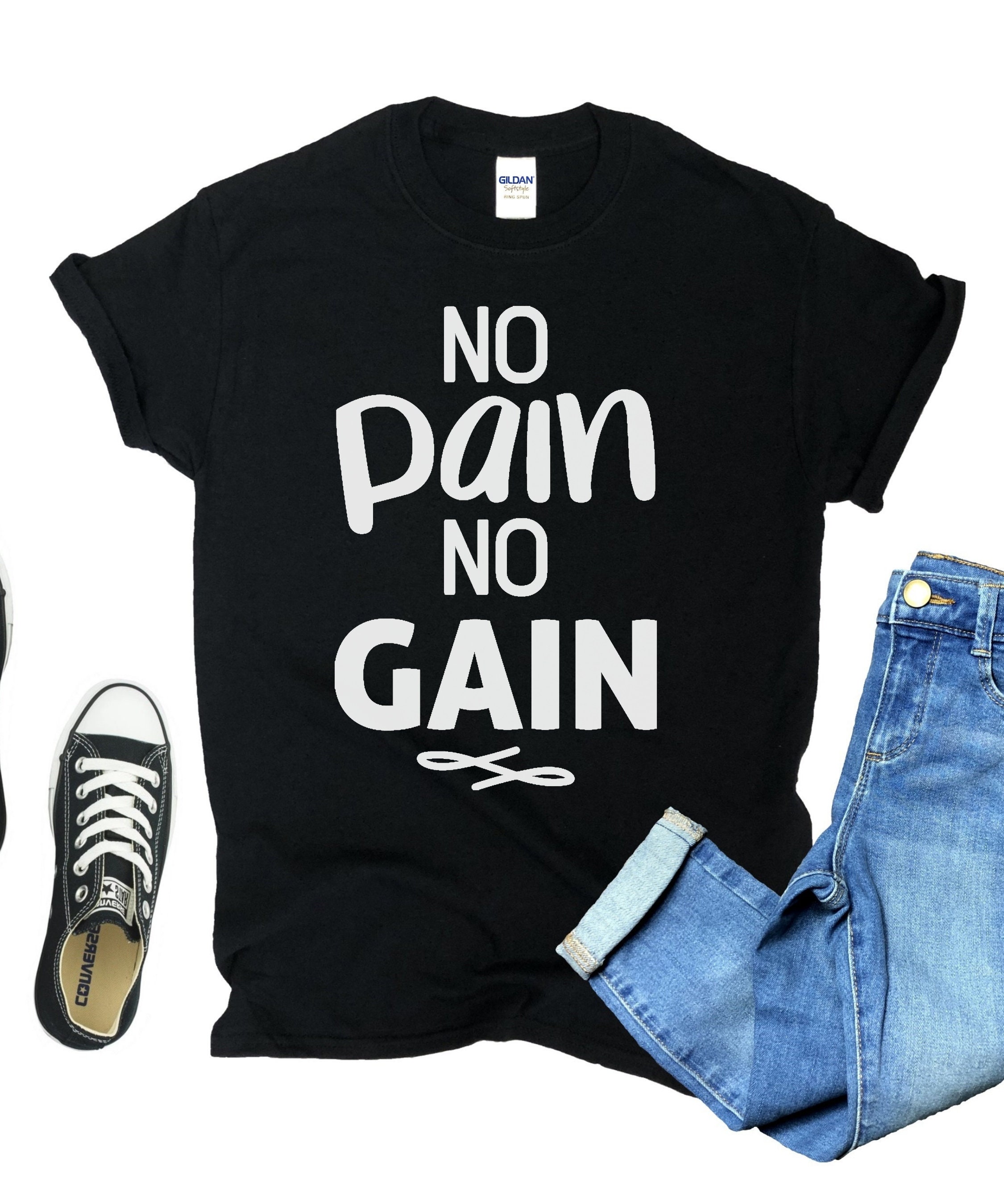 No Pain No Gain Inspirational Quotes Funny Gift Ladies | Etsy