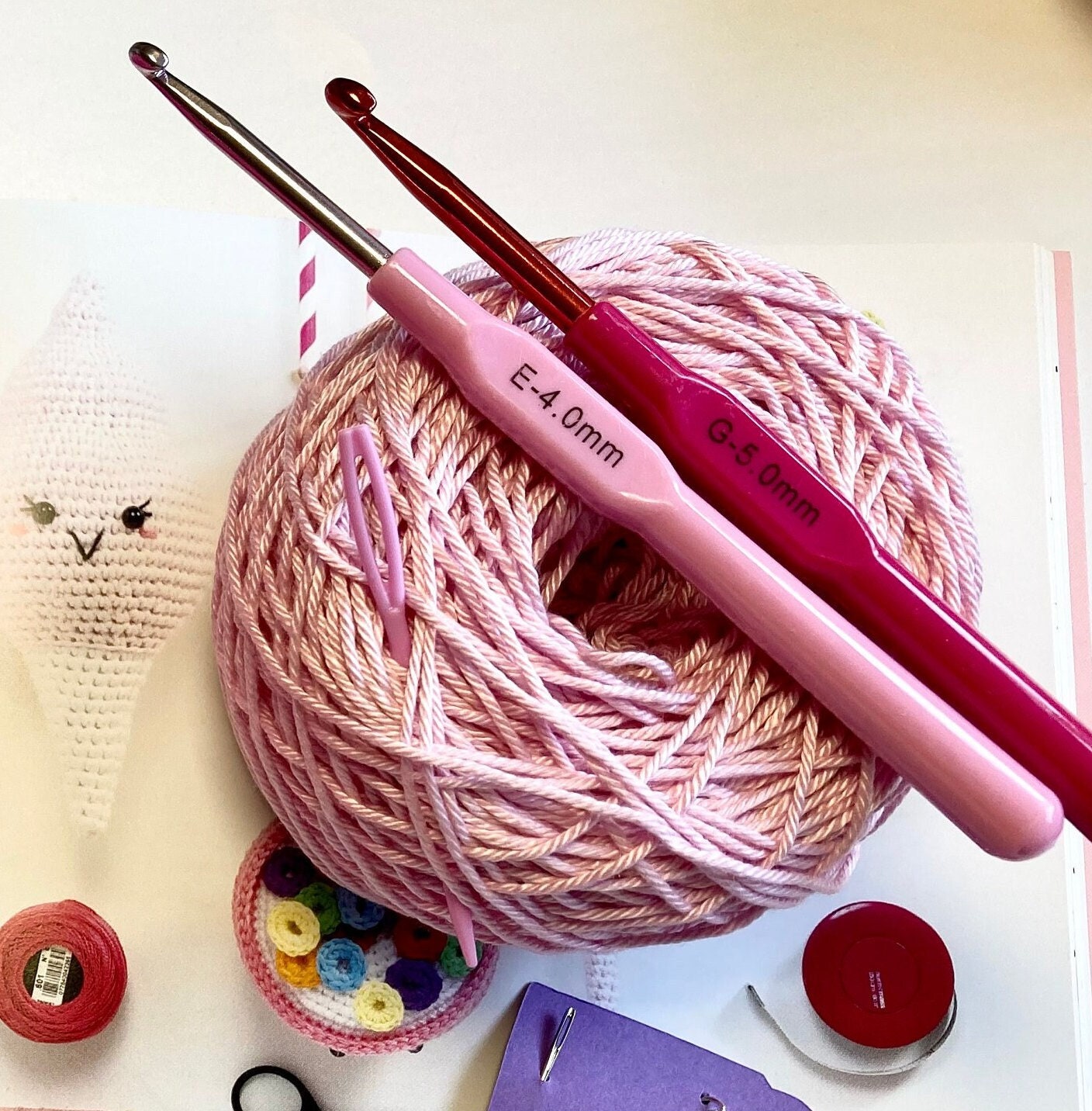 Ergonomic Crochet Hook Easy Soft Grip Handle 2mm to 10mm Sizes 