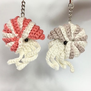 Nautilus Amigurumi Keyring Pattern. Instant Digital Download.