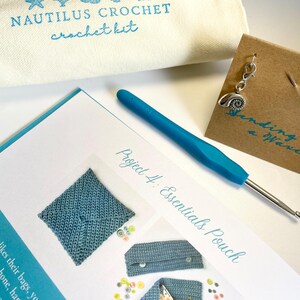 Learn to Crochet Kit. Beginners! Make 6 designs with just one stitch. Discover a love of crochet step by step with luxury organic materials! image 3